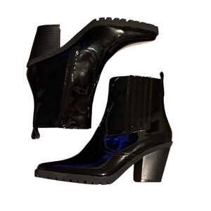 Diba Patent Cowboy Booties Size 11 - never worn